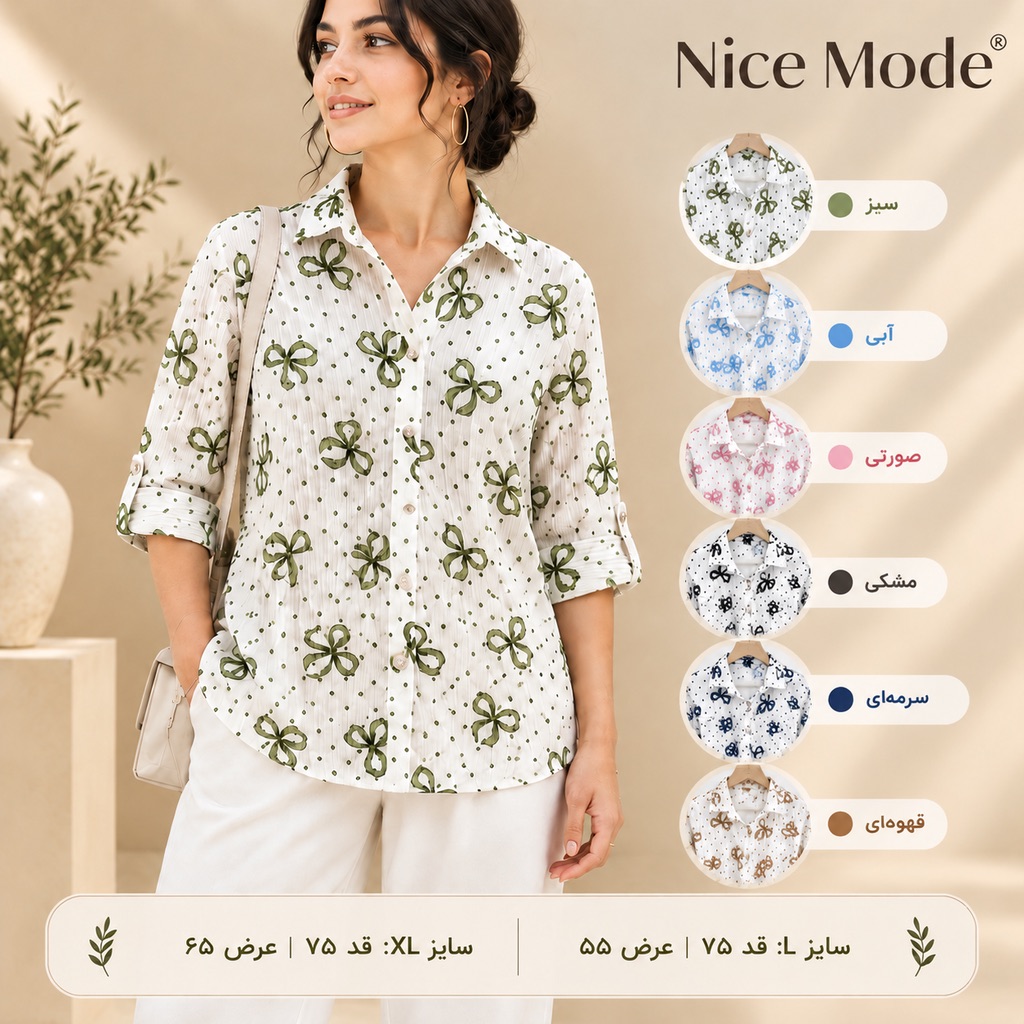 شومیز طرح پاپیون